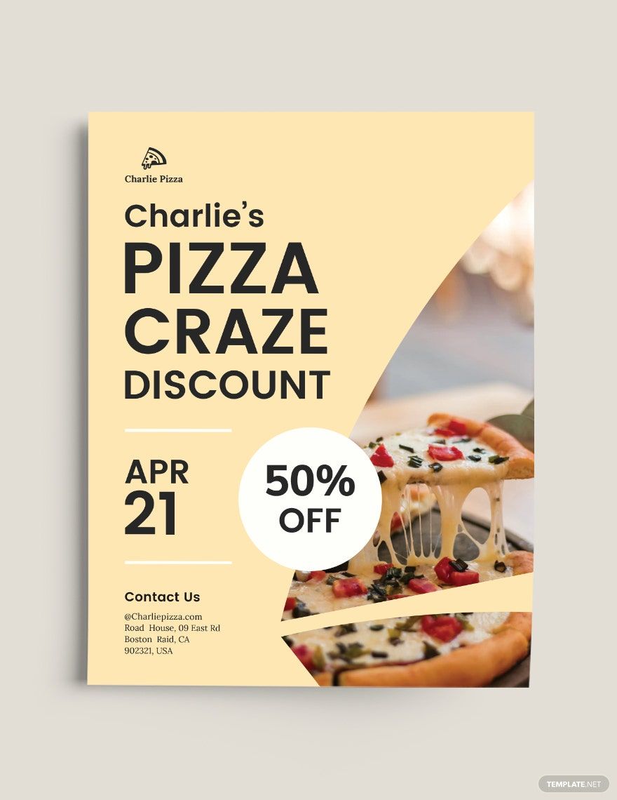 Pizza Discount Flyer Template in Word, Illustrator, PSD, Apple Pages, Publisher, InDesign