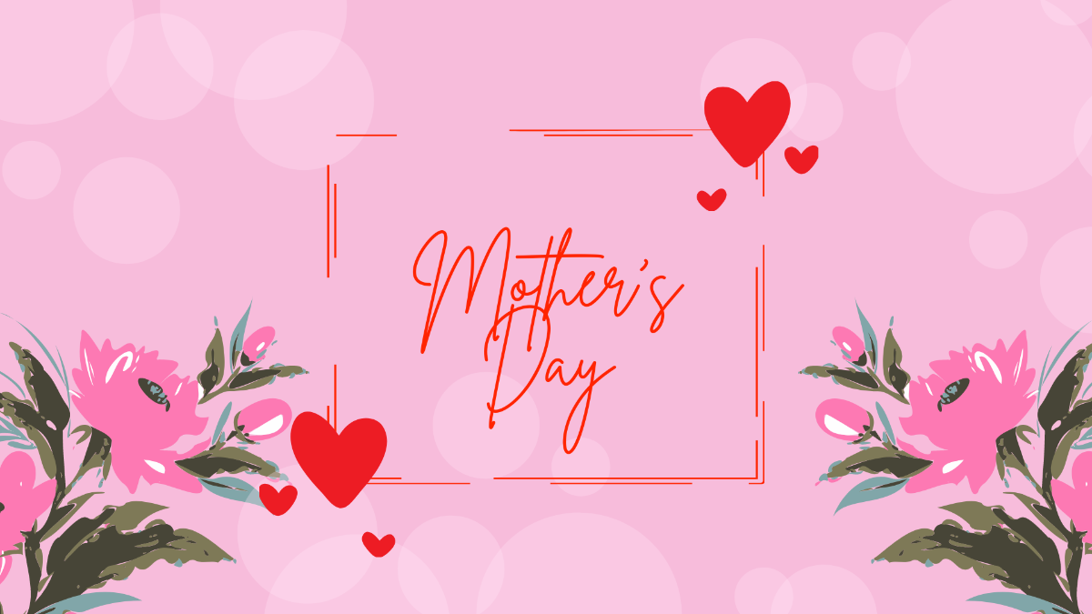 Mother's Day Pink Background Template
