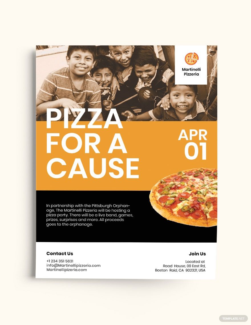 Pizza Fundraiser Flyer Template