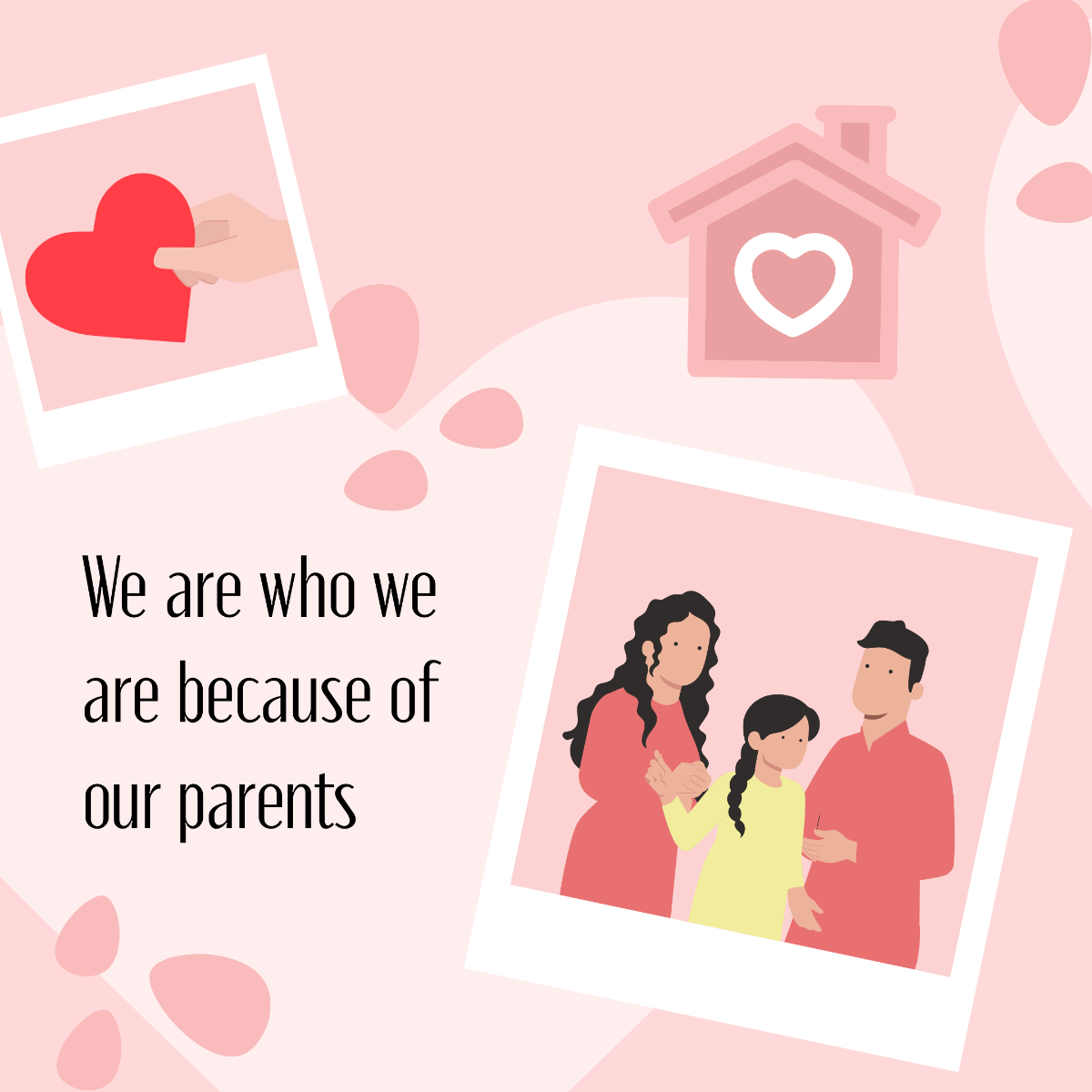 Parents' Day Quote Vector Template