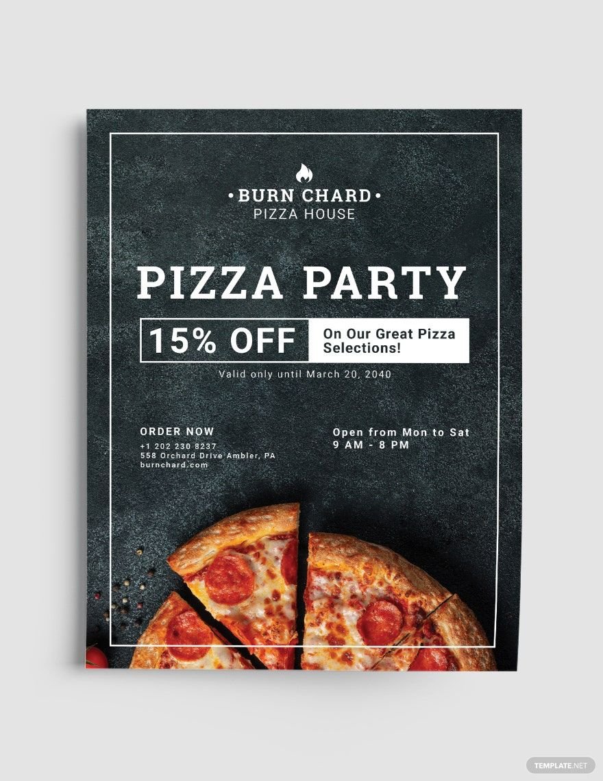 Pizza Place Flyer Template in Word, Google Docs, Illustrator, PSD, Apple Pages, Publisher, InDesign