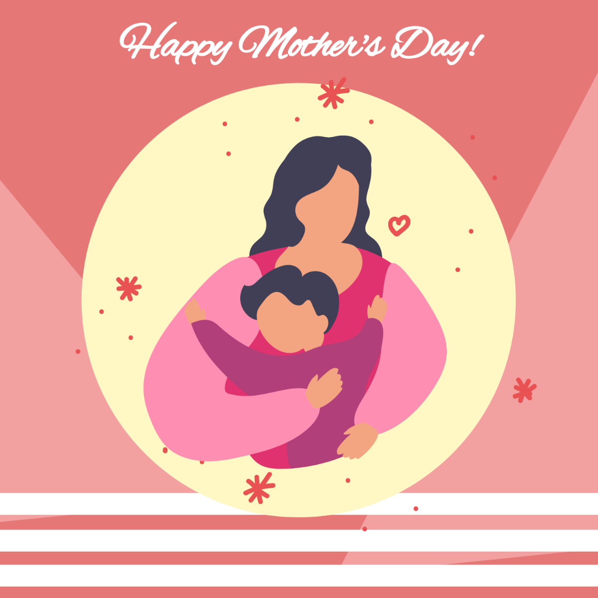 Happy Mother's Day Illustration Template