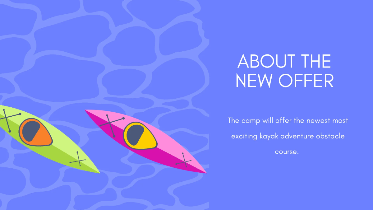 Free Kayak Adventure Campaign Presentation Template to Edit Online