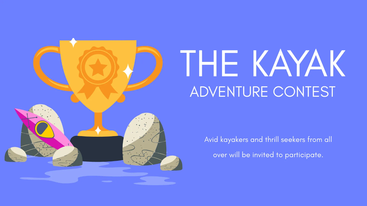Free Kayak Adventure Campaign Presentation Template to Edit Online
