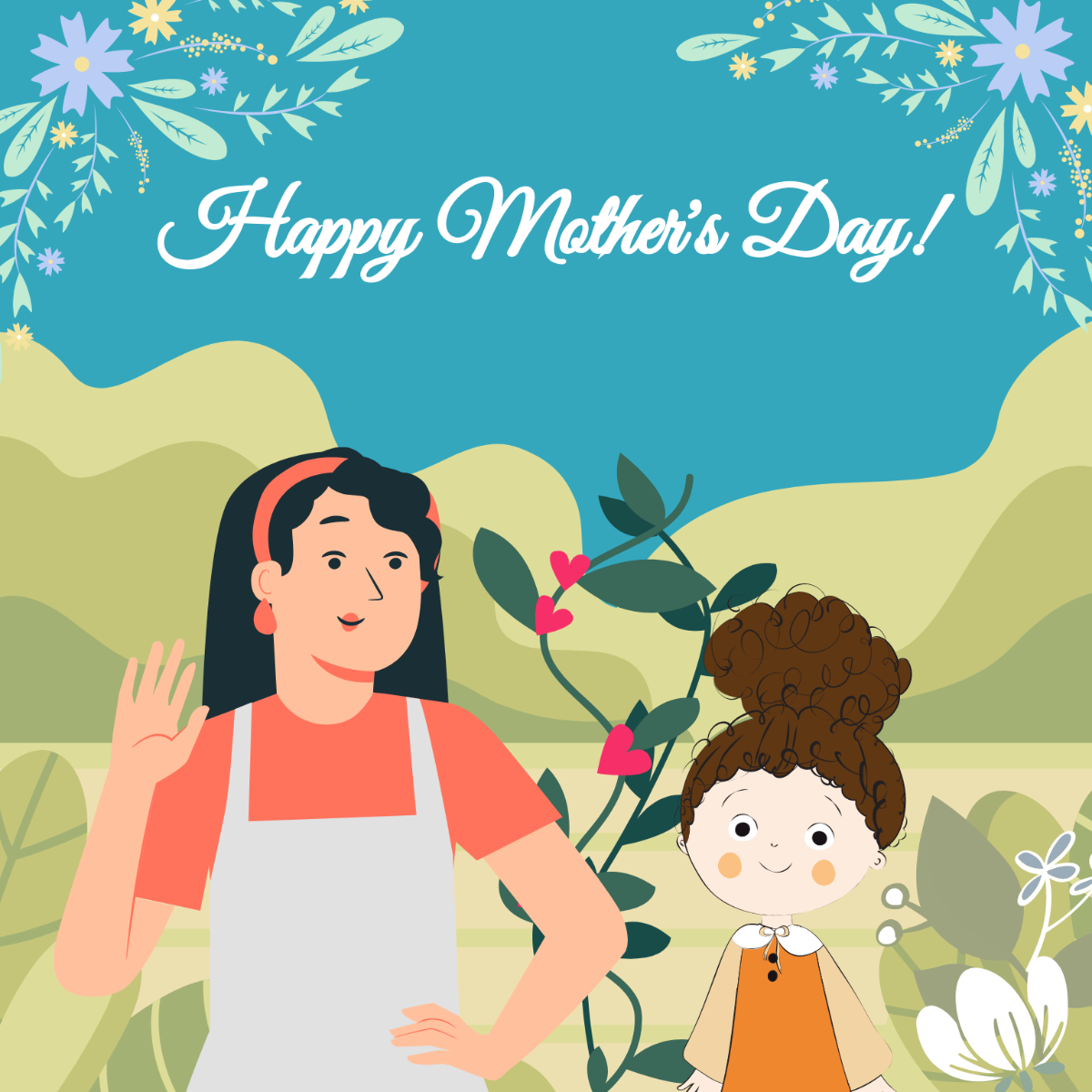Free Happy Mother's Day Vector Template