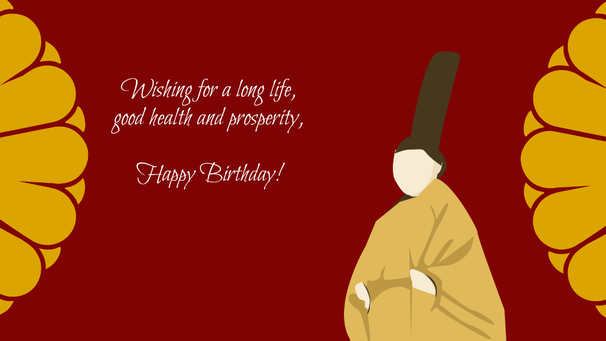 Emperor's Birthday Wishes Background Template