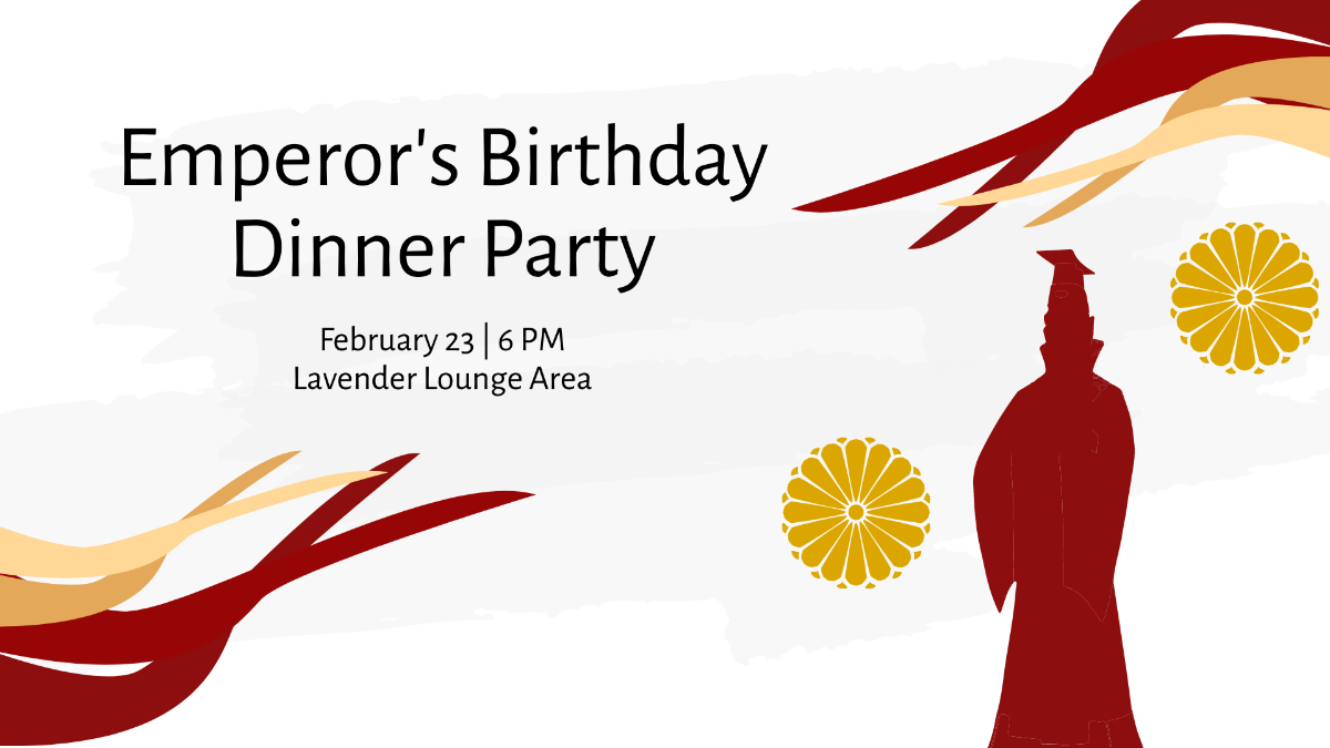 Emperor's Birthday Invitation Background Template