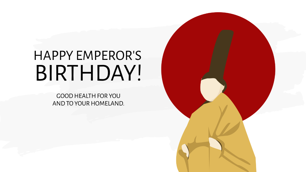 Emperor's Birthday Greeting Card Background Template
