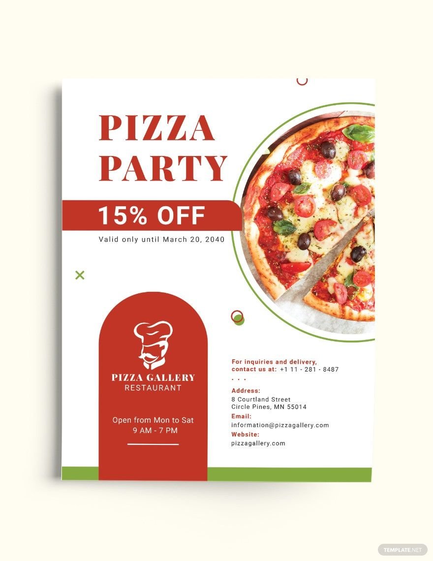 Pizza Restaurant Advertising Flyer Template