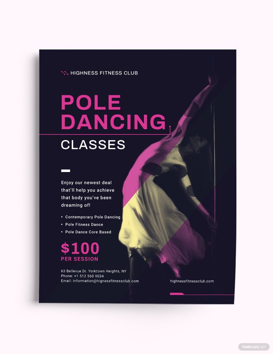 Pole Dance Flyer Template