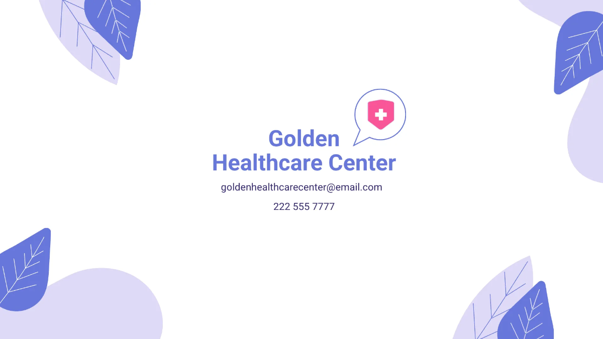 Free Healthcare Center Presentation Template to Edit Online