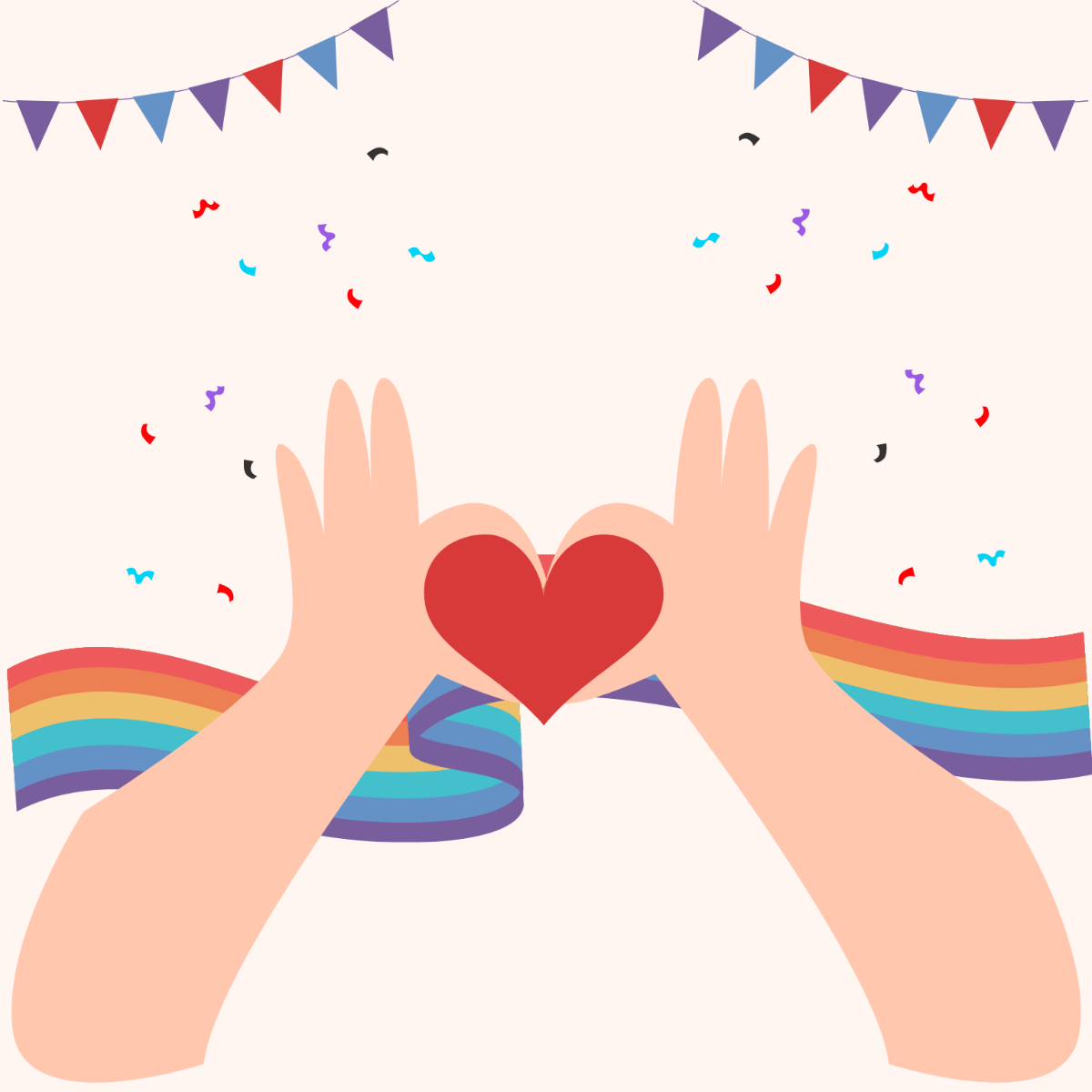 Happy Pride Month Clipart Template