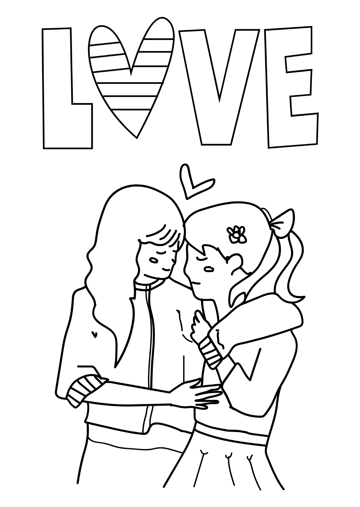Cute Pride Month Drawing Template
