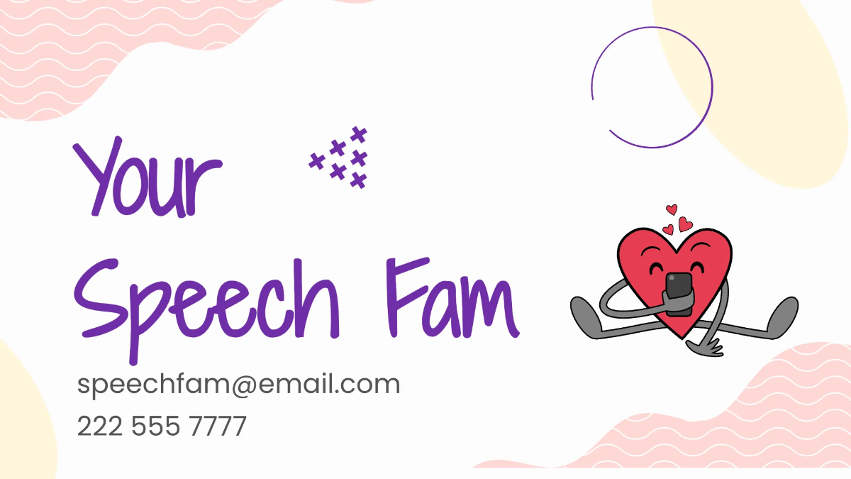 Free Speech Therapy Healthcare Center Presentation Template to Edit Online