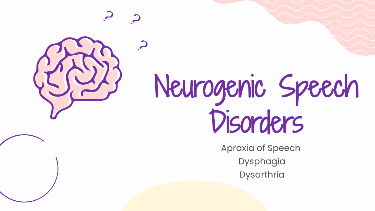 Free Speech Therapy Healthcare Center Presentation Template to Edit Online