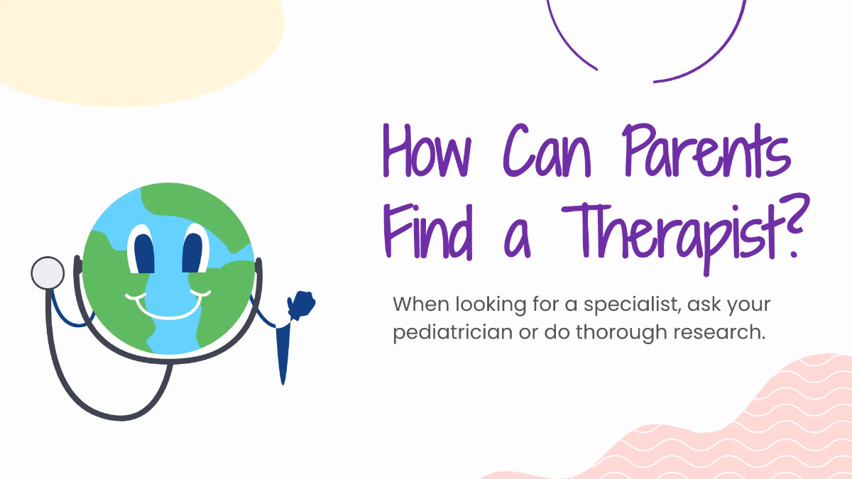 Free Speech Therapy Healthcare Center Presentation Template to Edit Online