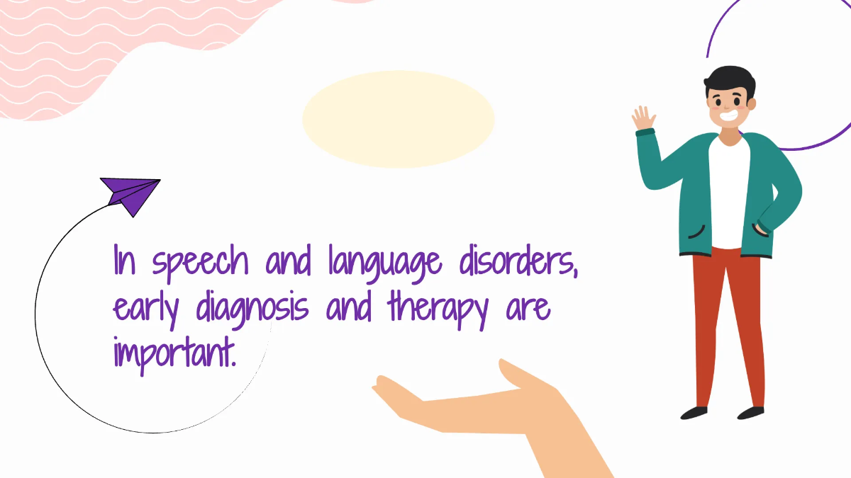 Free Speech Therapy Healthcare Center Presentation Template to Edit Online