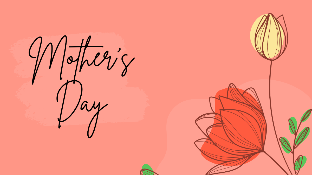 Mother's Day Plain Background Template