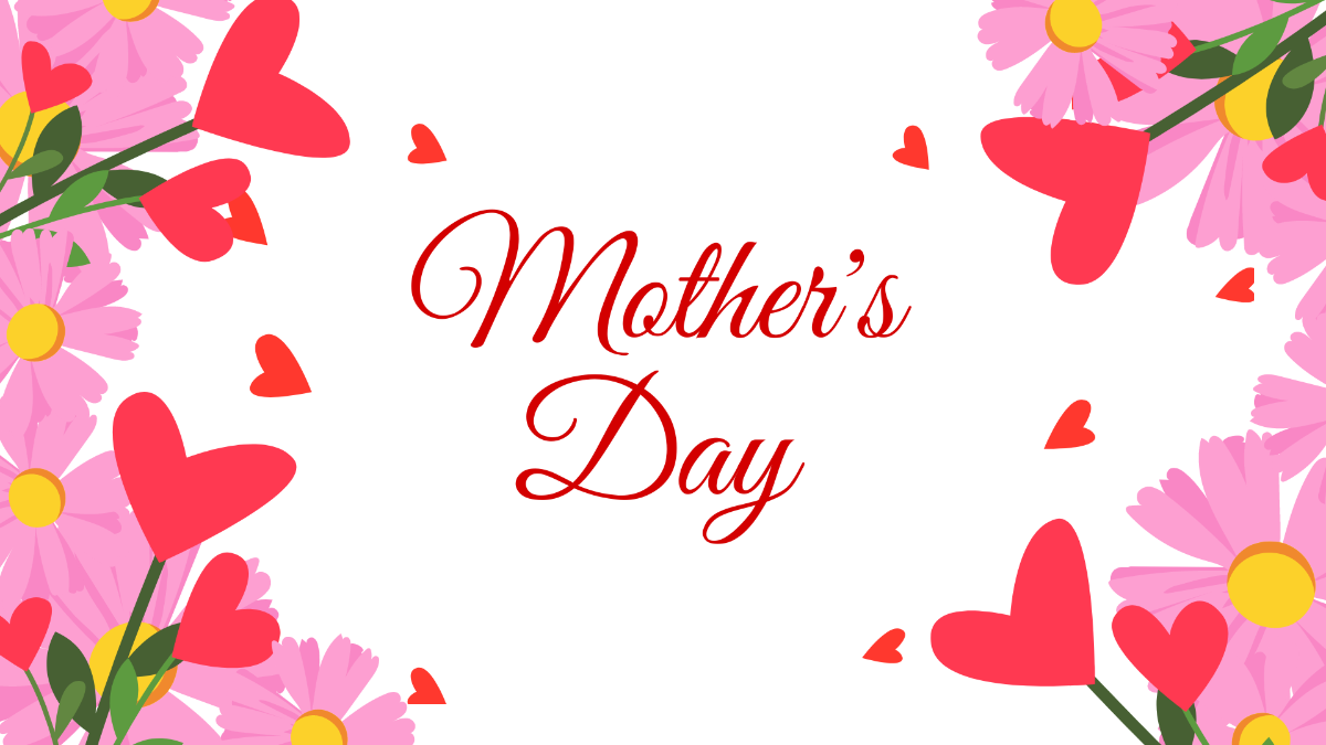 Mother's Day White Background Template