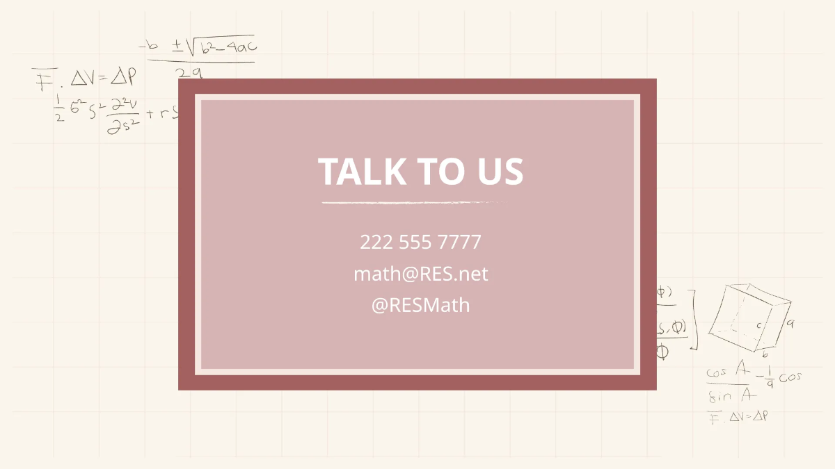 Free Aesthetic Math Presentation Template to Edit Online