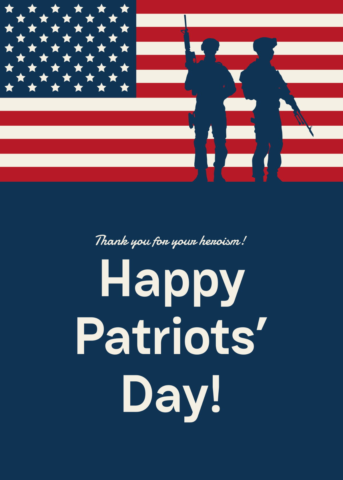Patriots' Day Card Template