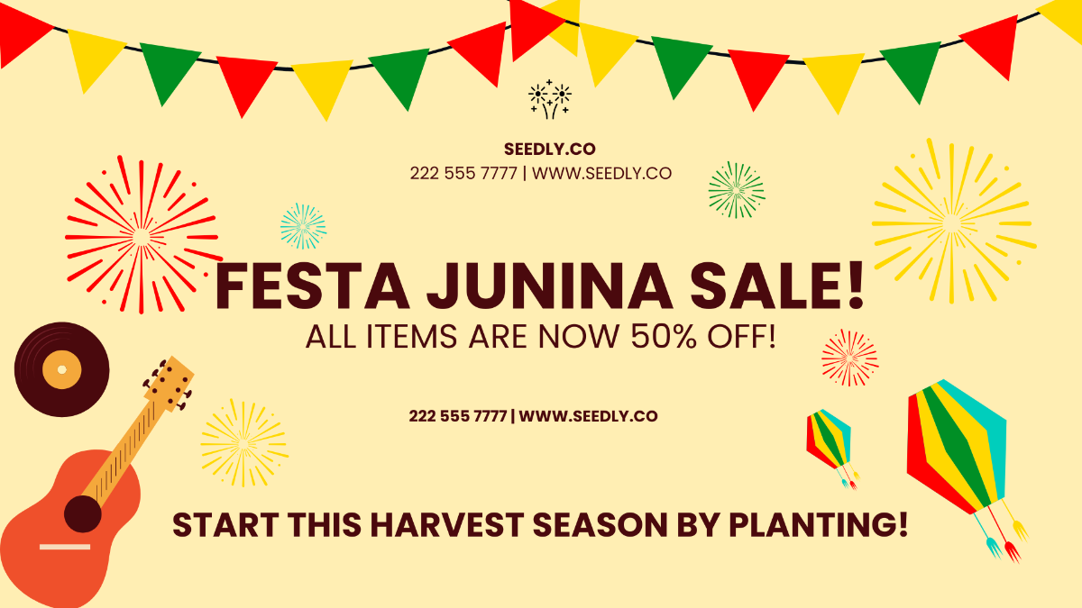 Festa Junina Flyer Background Template - Edit Online & Download