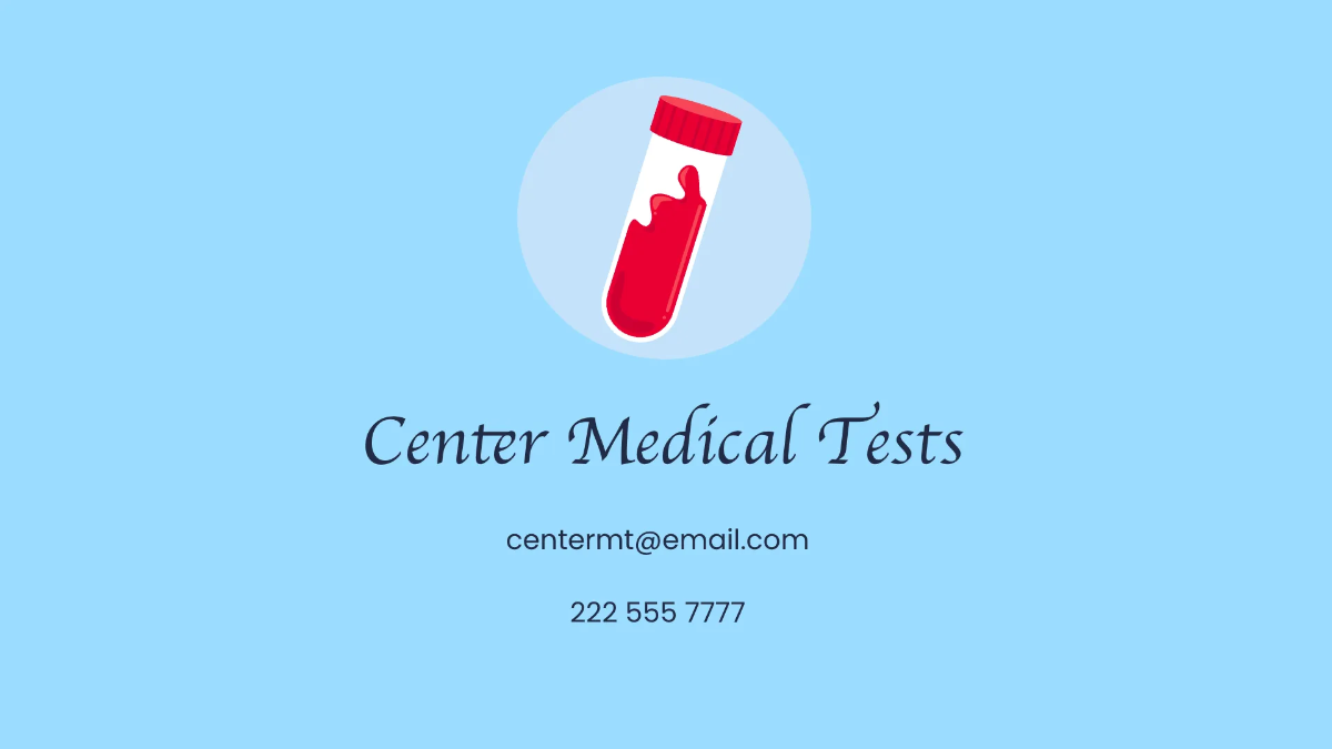 Free Medical Tests Center Presentation Template to Edit Online