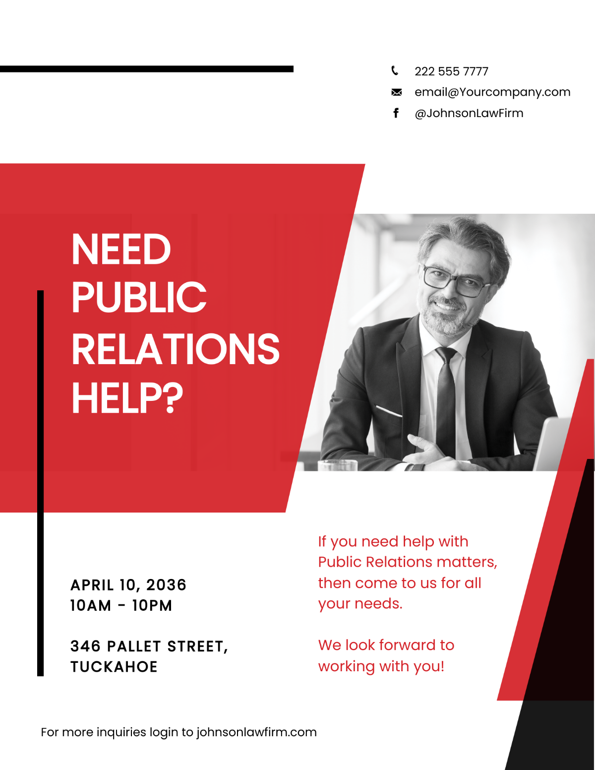 Public Relations Company Flyer Template