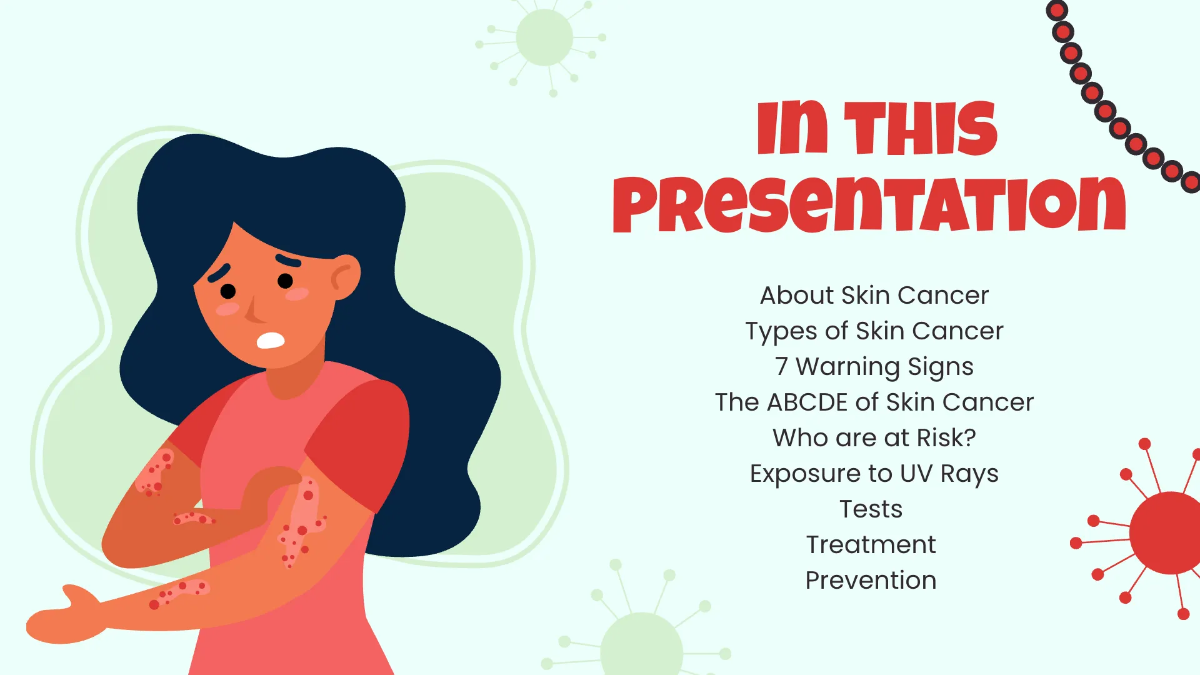 Free Skin Cancer Disease Presentation Template to Edit Online
