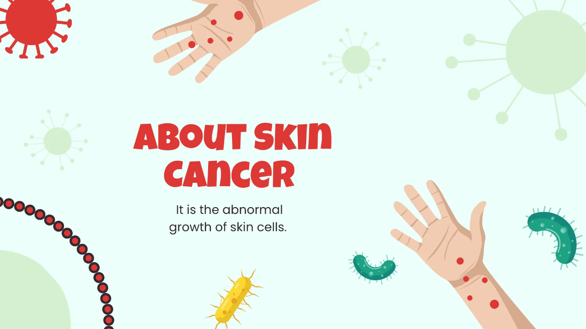 Free Skin Cancer Disease Presentation Template to Edit Online