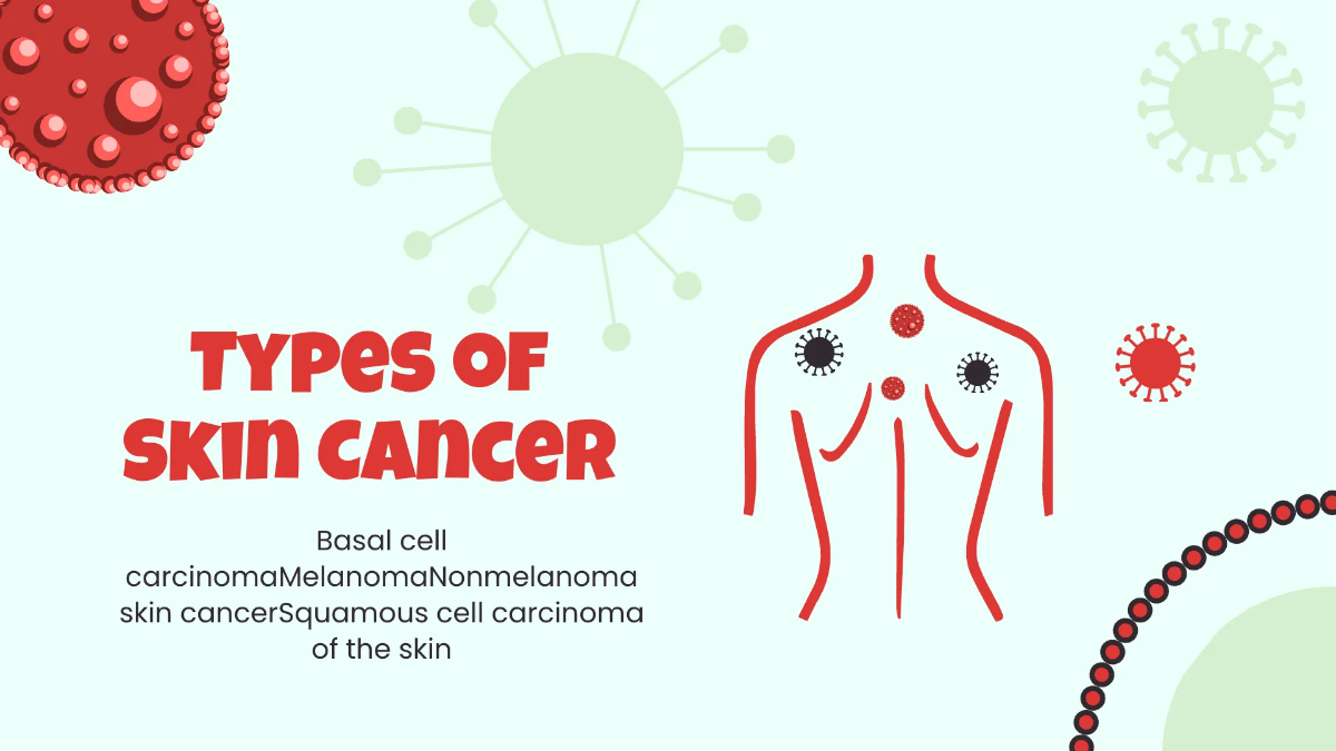 Free Skin Cancer Disease Presentation Template to Edit Online