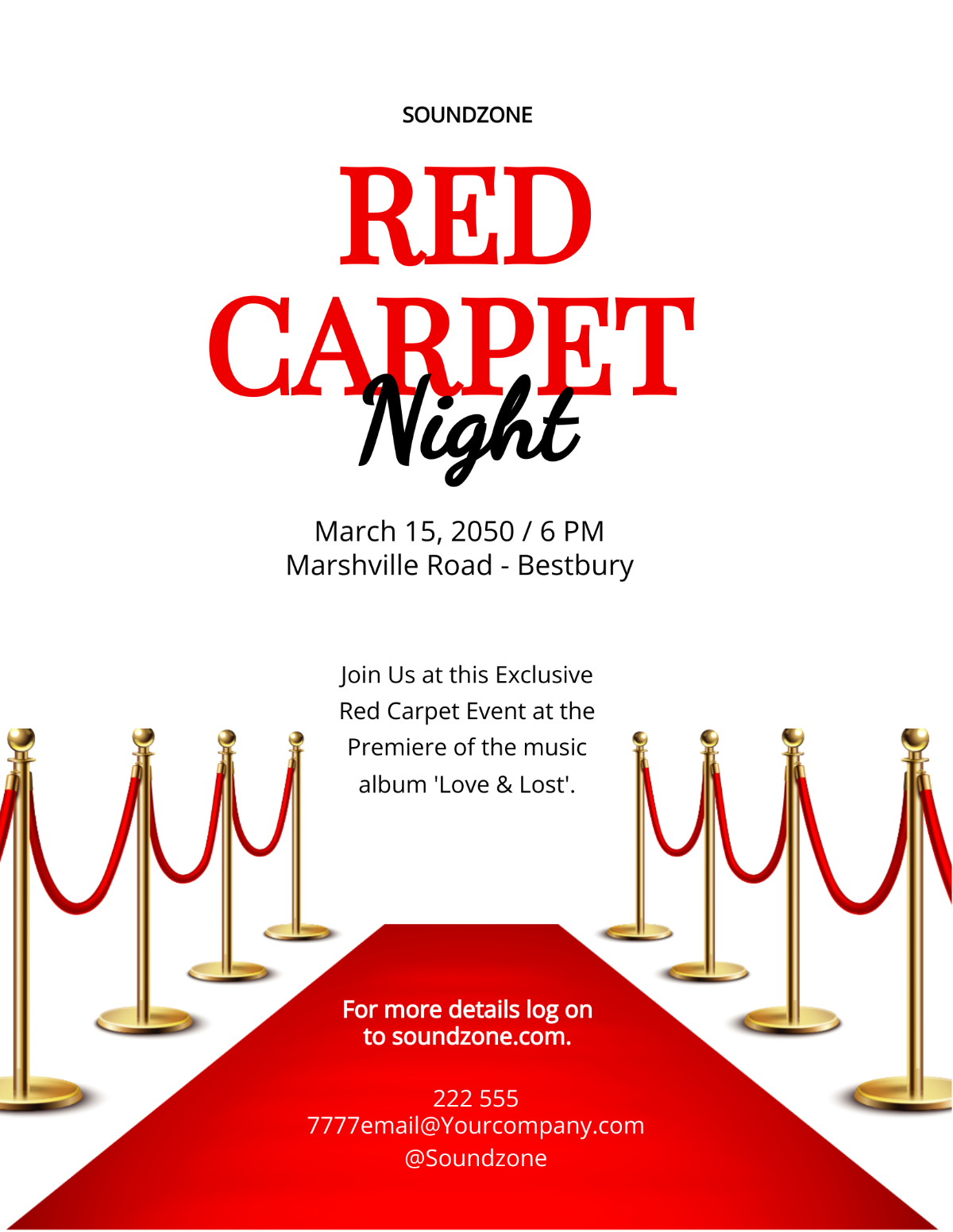 Red Carpet Event Flyer