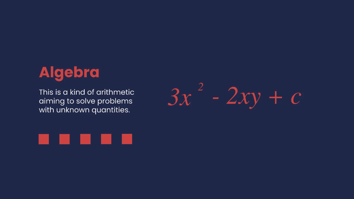 Free Professional Math Presentation Template to Edit Online