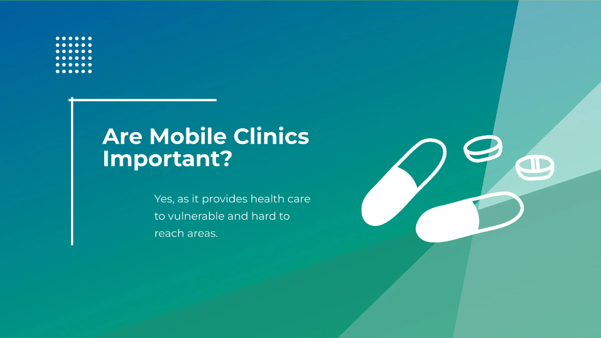 Free Mobile Clinic Services Presentation Template to Edit Online
