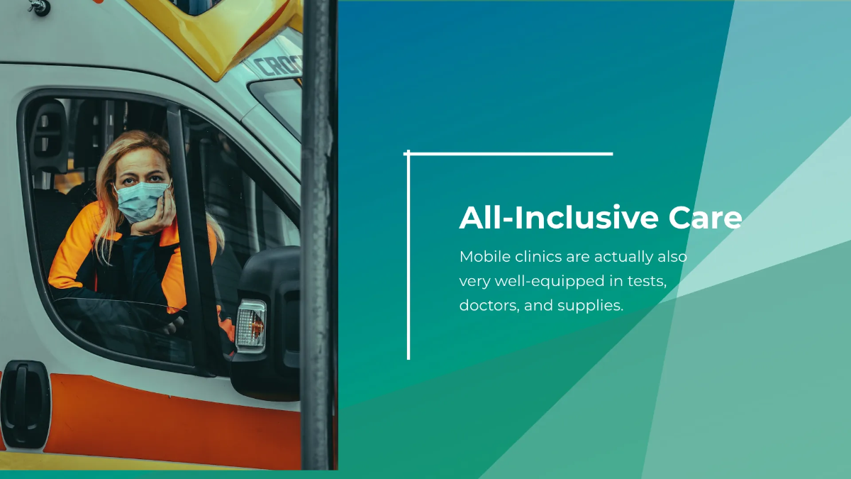 Free Mobile Clinic Services Presentation Template to Edit Online