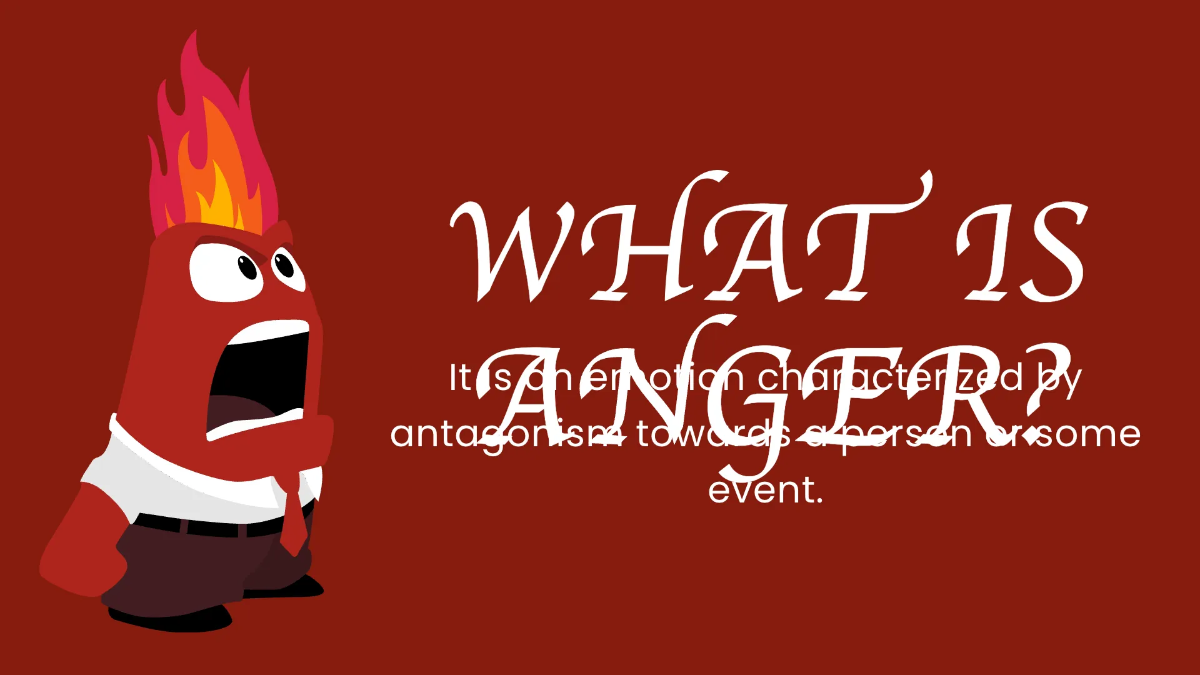 Free Anger Therapy Center Presentation Template to Edit Online