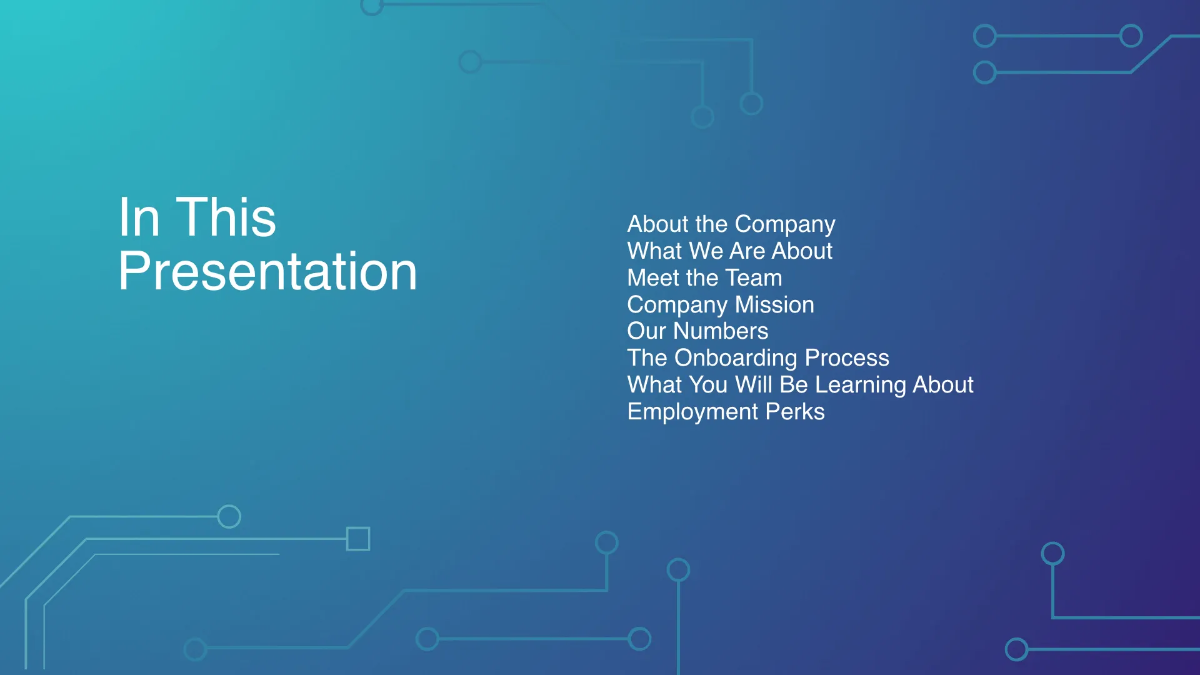 Free Tech Company Onboarding Presentation Template to Edit Online