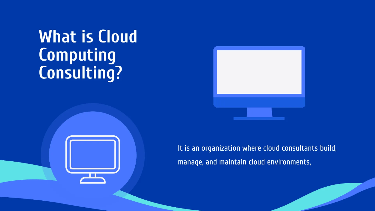 Free Cloud Computing Consulting Presentation Template to Edit Online