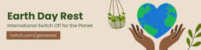 Free Earth Day Twitch Banner Template to Edit Online