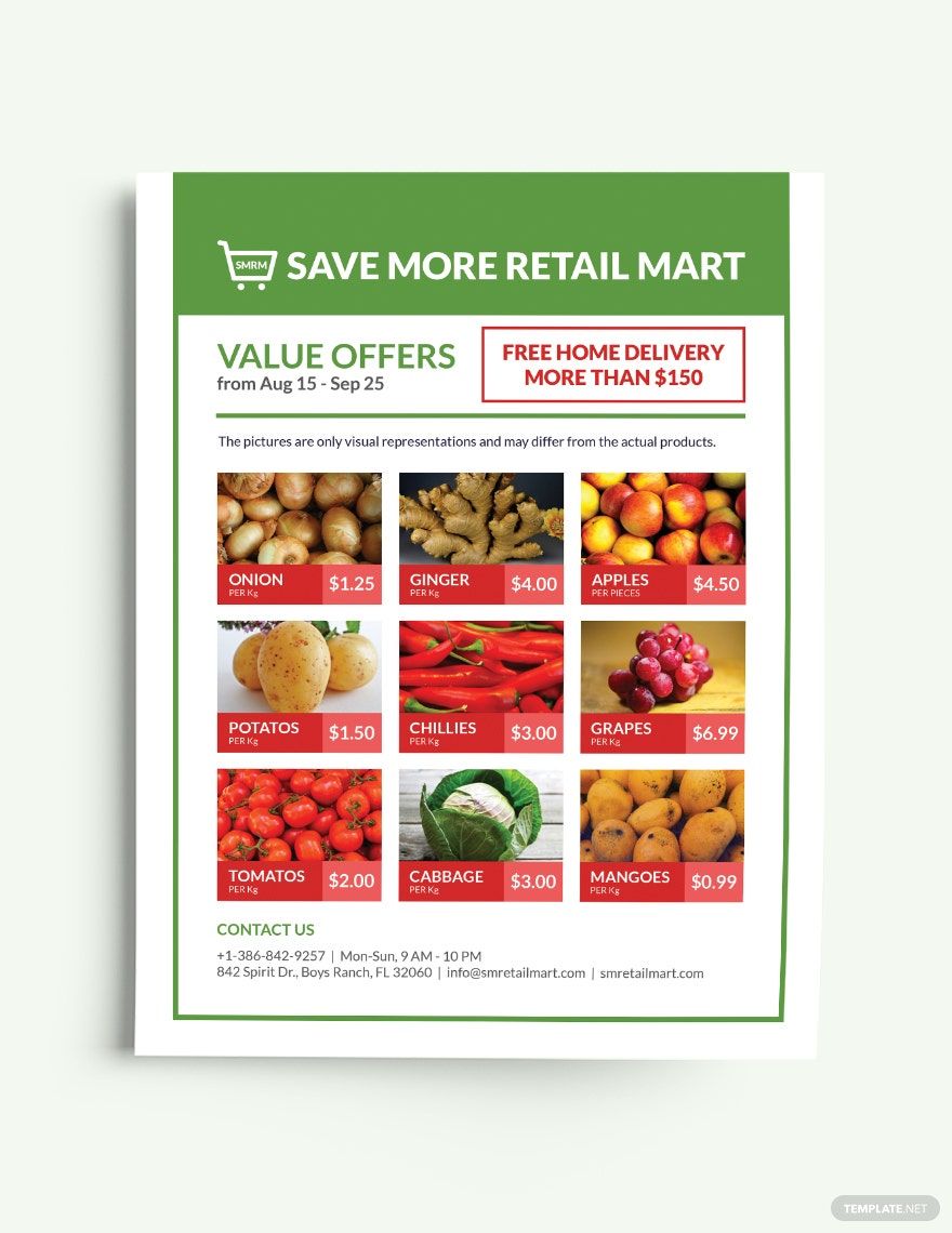 Retail Mart Flyer Template in Word, Google Docs, Illustrator, PSD, Apple Pages, Publisher, InDesign