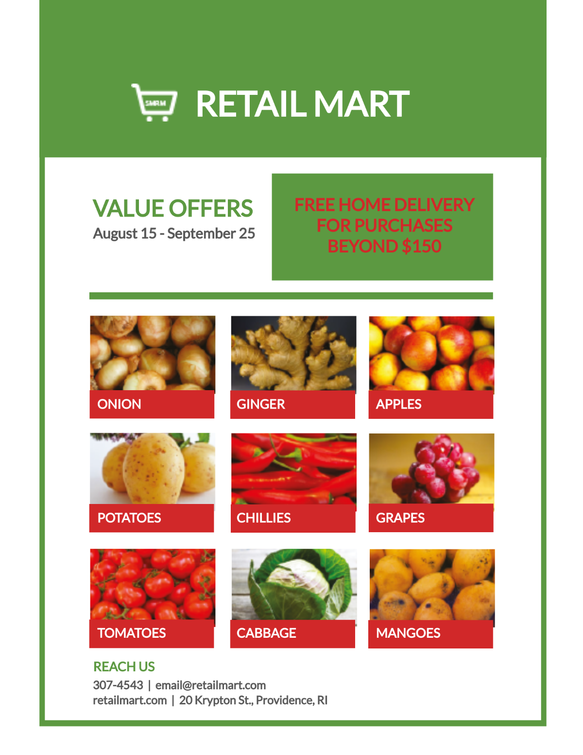 Free Retail Mart Flyer Template