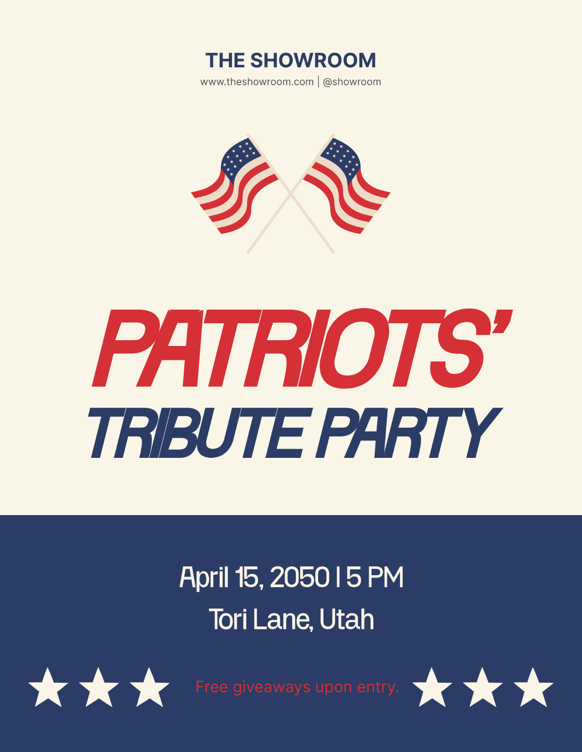 Party Patriots' Day Flyer
