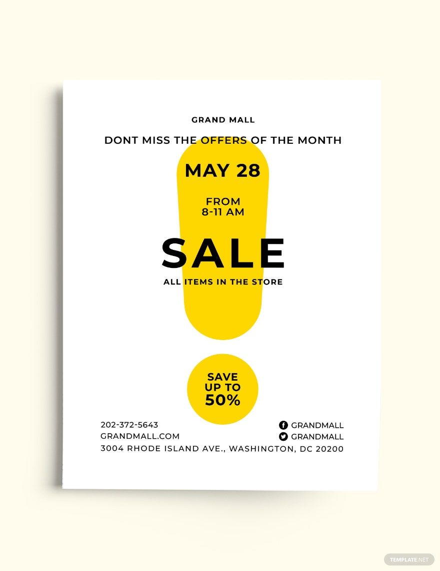 Free Simple Sale Flyer Template