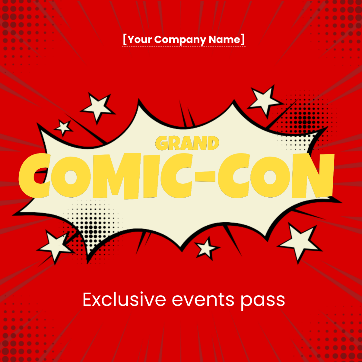 Comic-Con Whatsapp Post Template