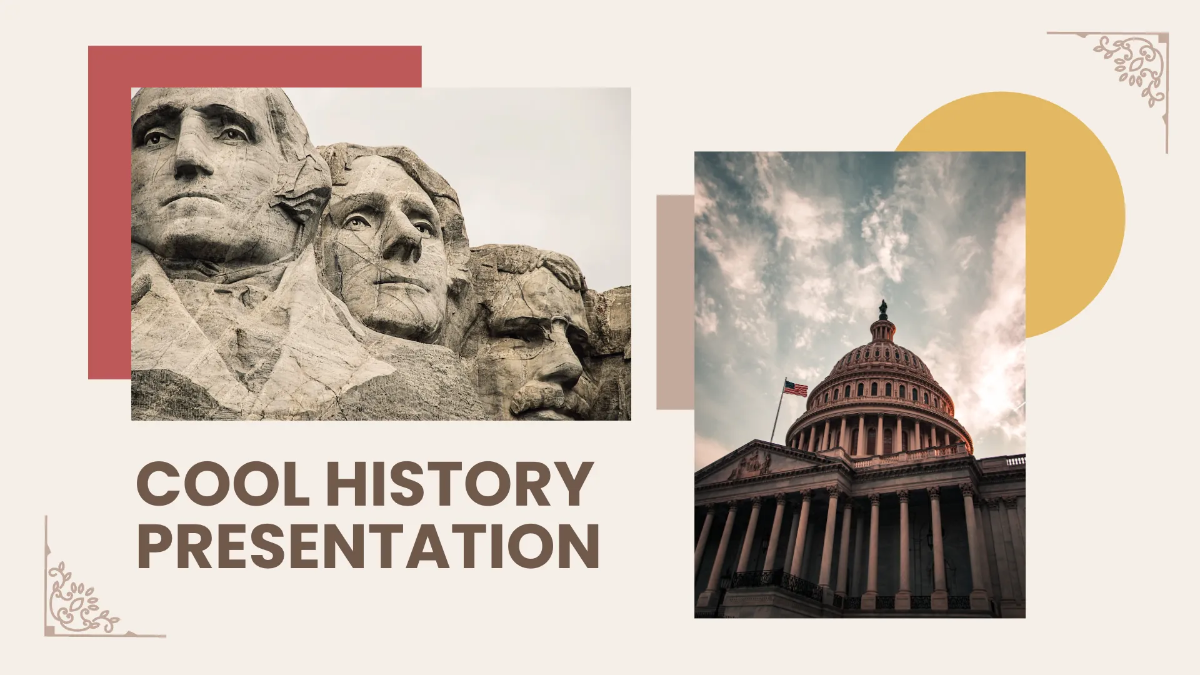 Free Cool History Presentation Template to Edit Online