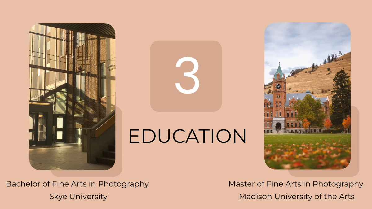 Free Stock Photographer Portfolio Presentation Template to Edit Online