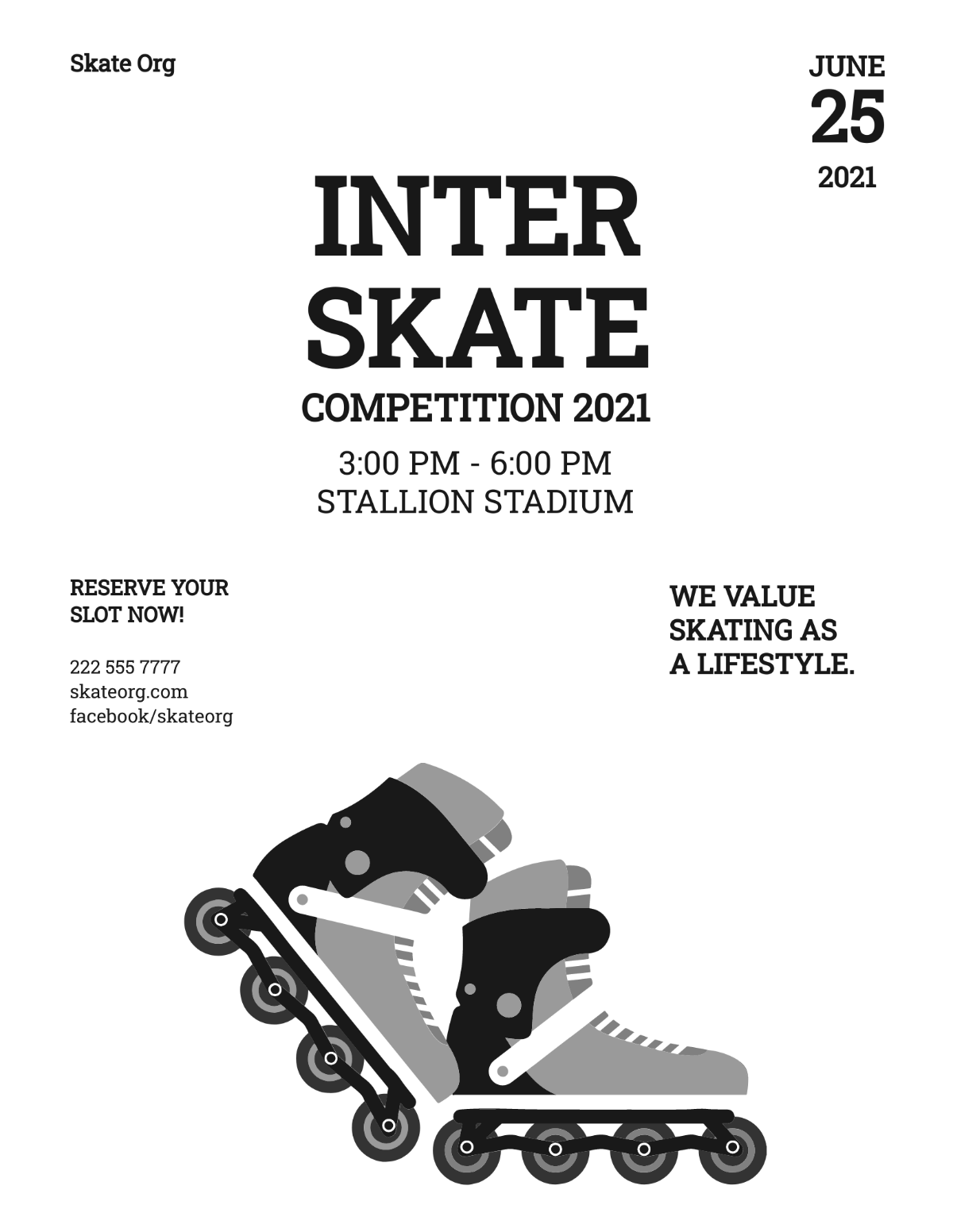 Skating Competition Flyer