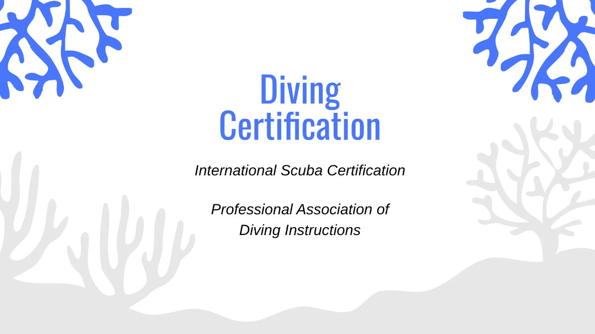 Free Diving Photographer Portfolio Presentation Template to Edit Online