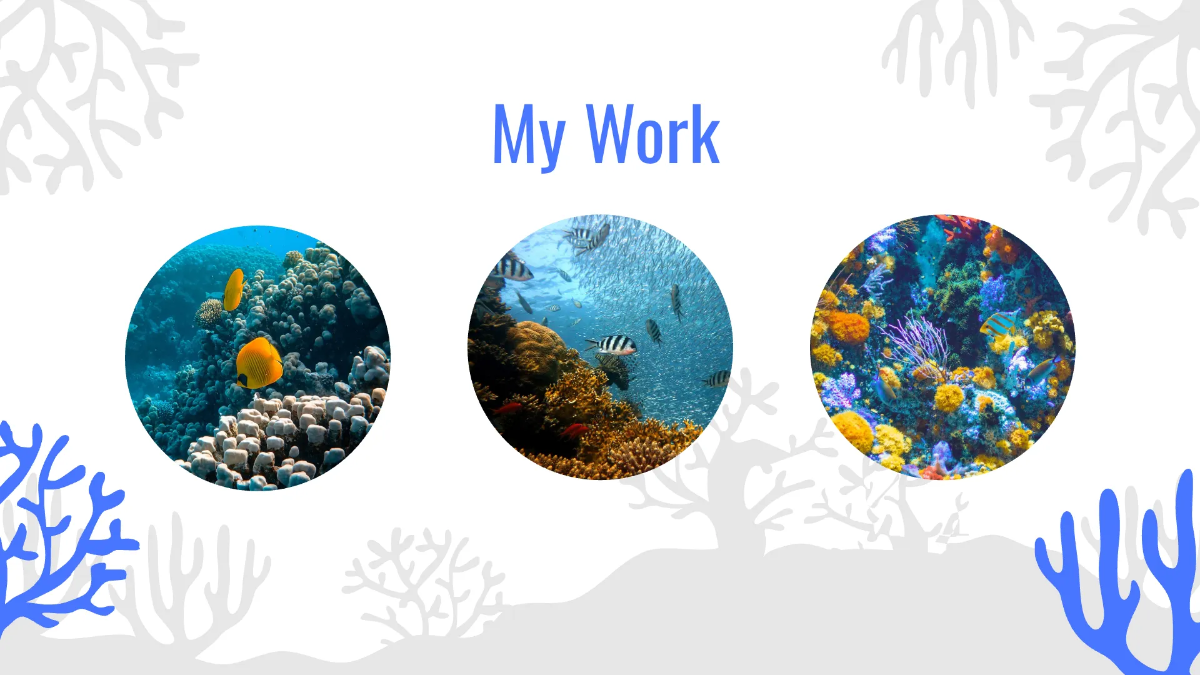 Free Diving Photographer Portfolio Presentation Template to Edit Online