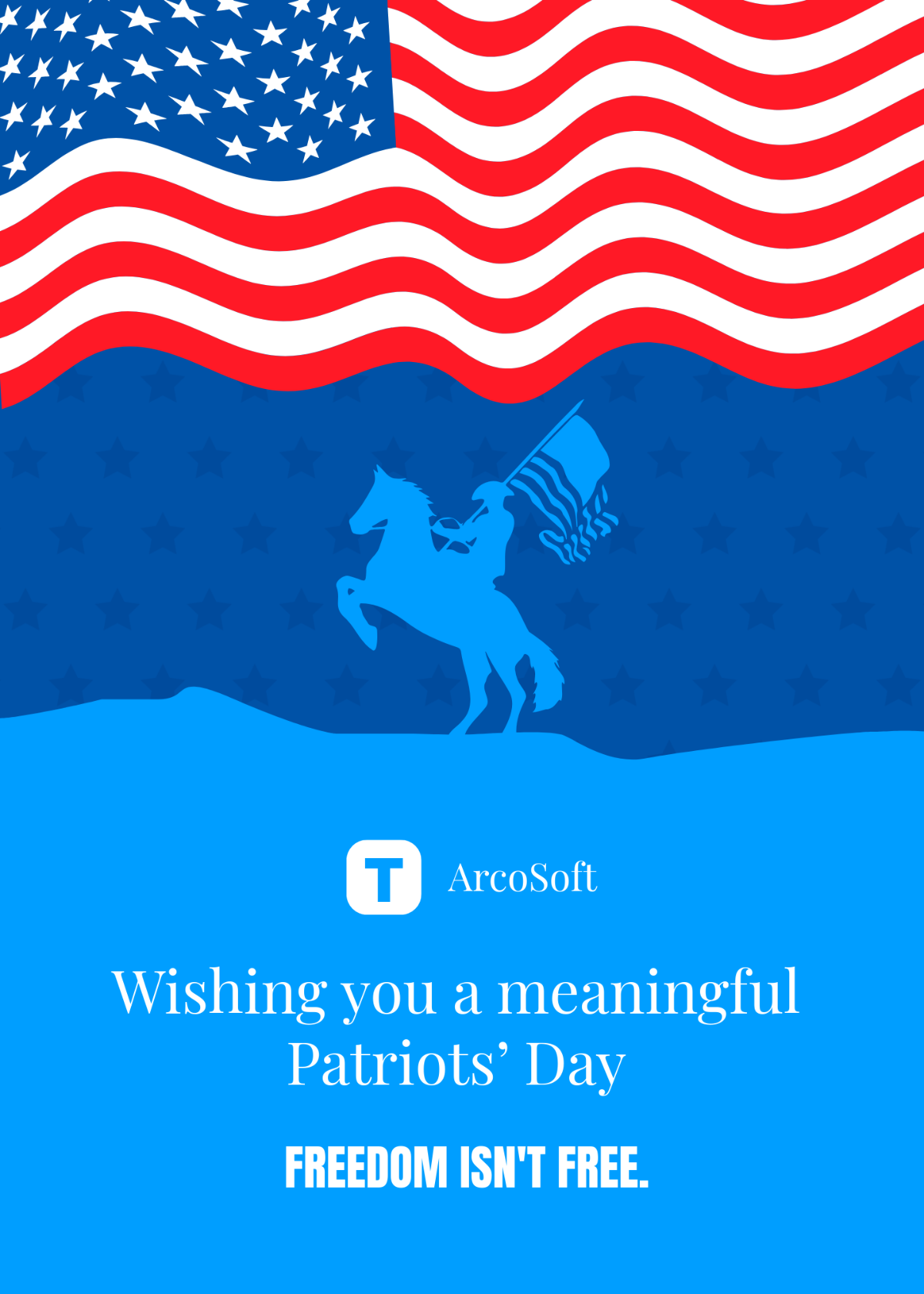 Free Patriots' Day Message Template